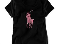 polo ralph lauren tee shirt de femmes pink pony center noir